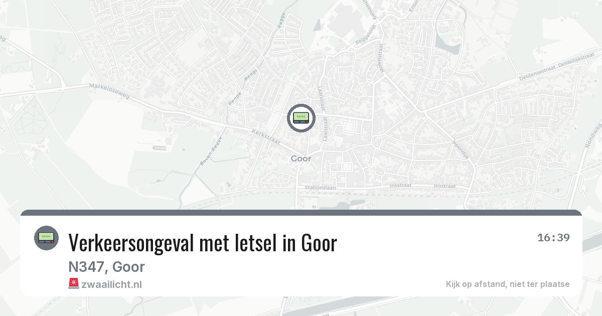 Verkeersongeval met letsel in Goor — 6 mei 2026
