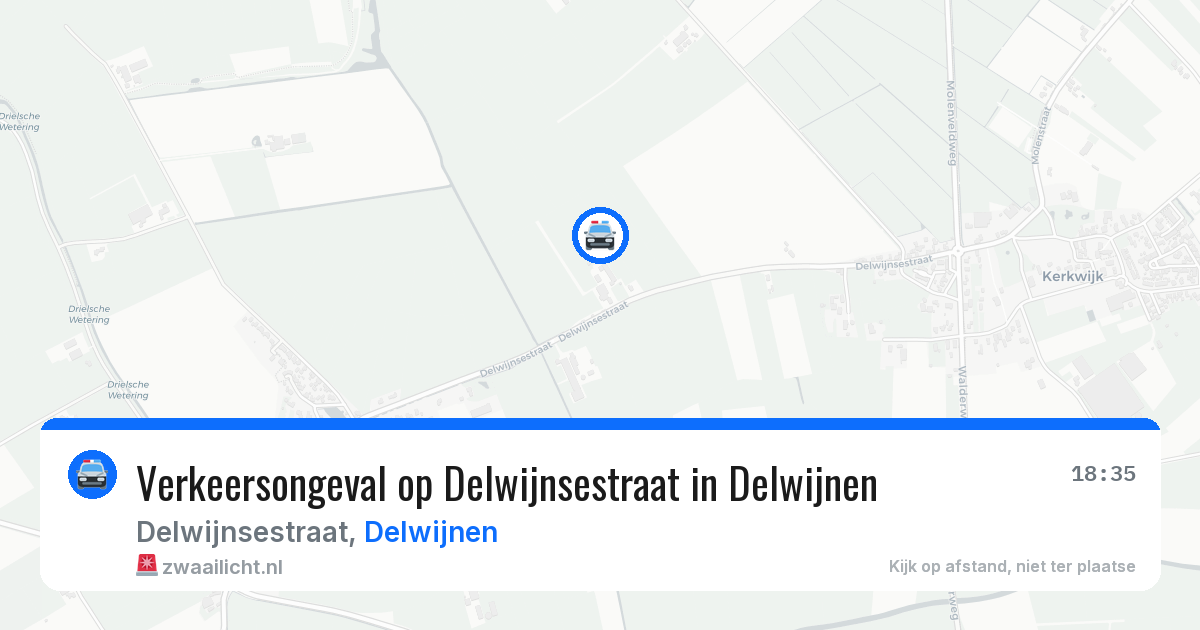 Verkeersongeval op Delwijnsestraat in Delwijnen — 28 jul 2026