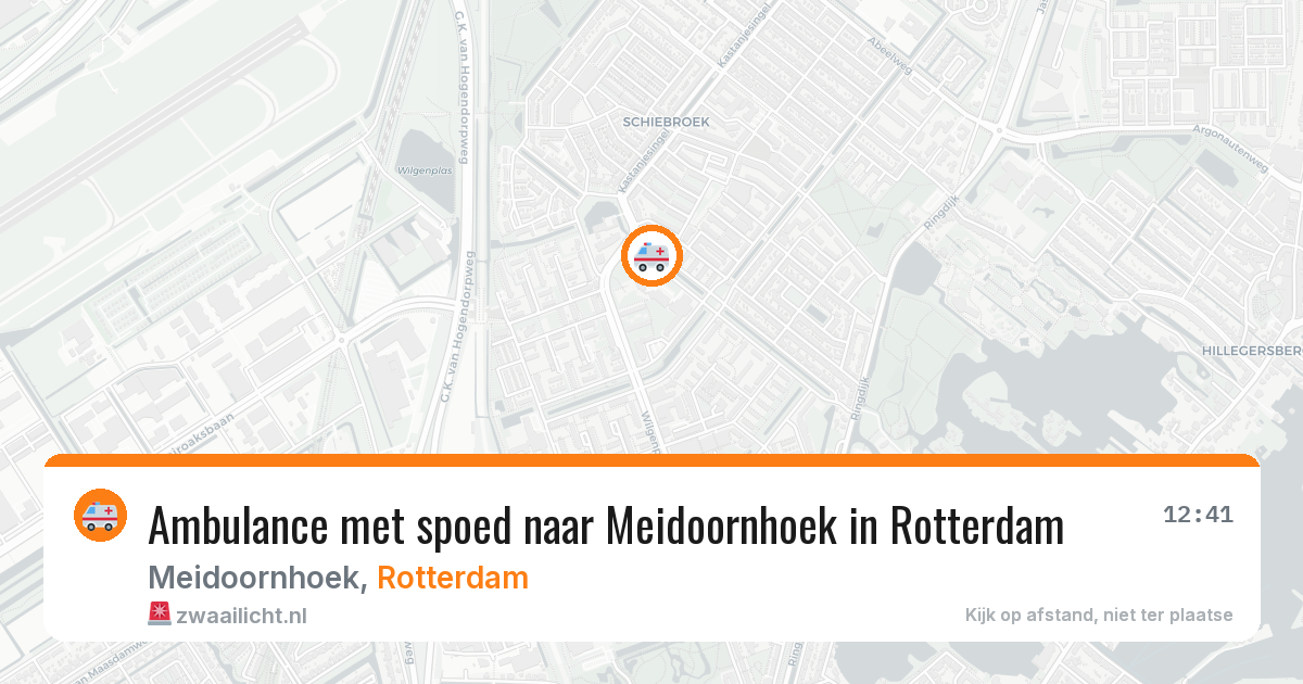 Ambulance met spoed naar Meidoornhoek in Rotterdam — 20 jun 2026