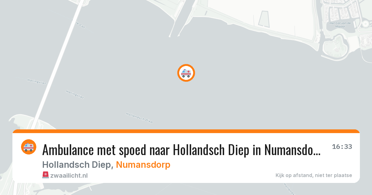 Ambulance met spoed naar Hollandsch Diep in Numansdorp — 8 jul 2026