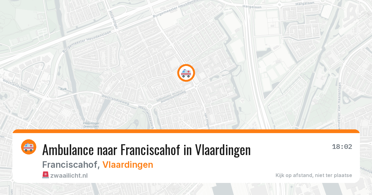 Ambulance naar Franciscahof in Vlaardingen — 25 jun 2026