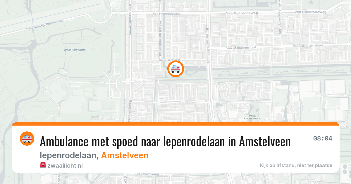 Ambulance met spoed naar Iepenrodelaan in Amstelveen — 1 apr 2026