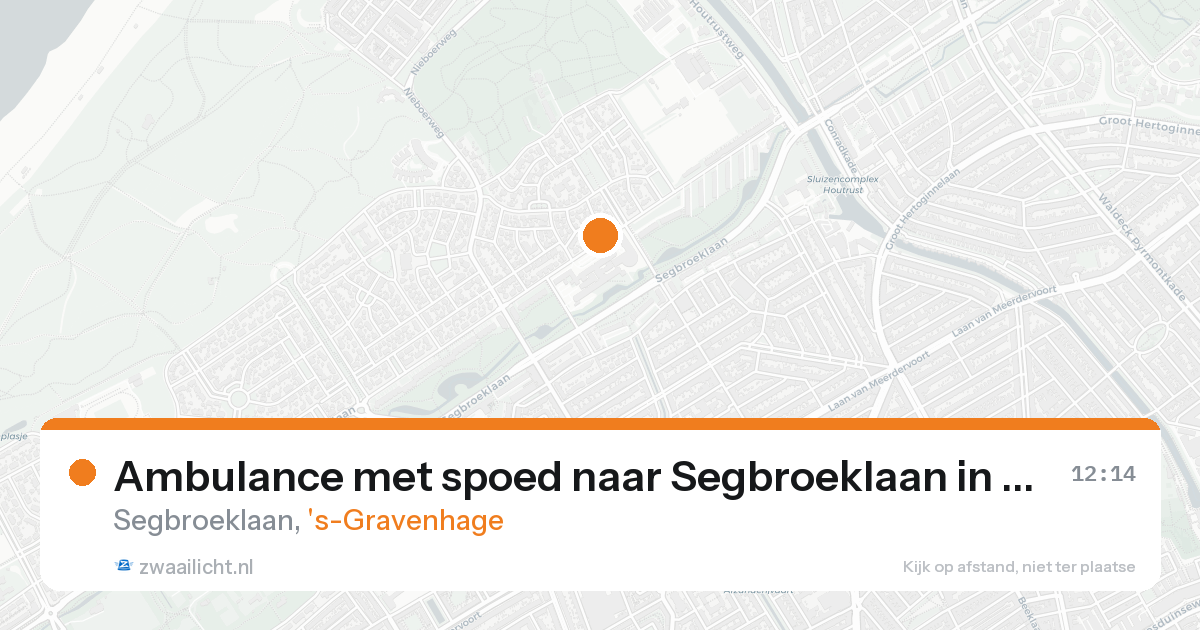 Ambulance met spoed naar Segbroeklaan in 's-Gravenhage — 16 aug 2026
