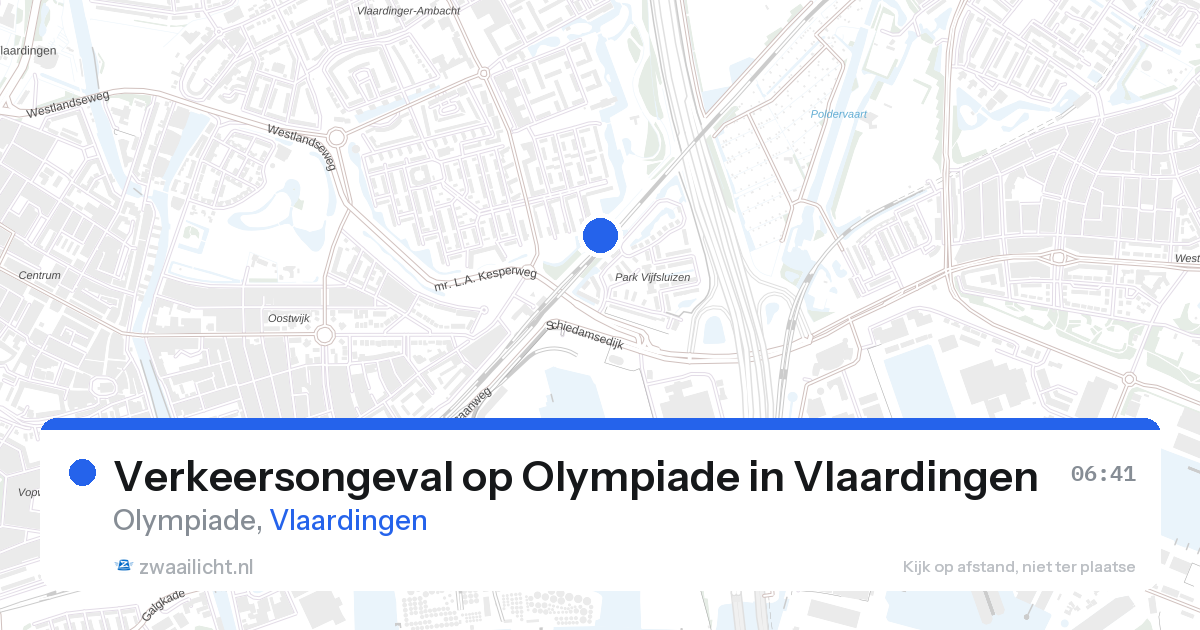 Verkeersongeval op Olympiade in Vlaardingen — 27 jan 2026