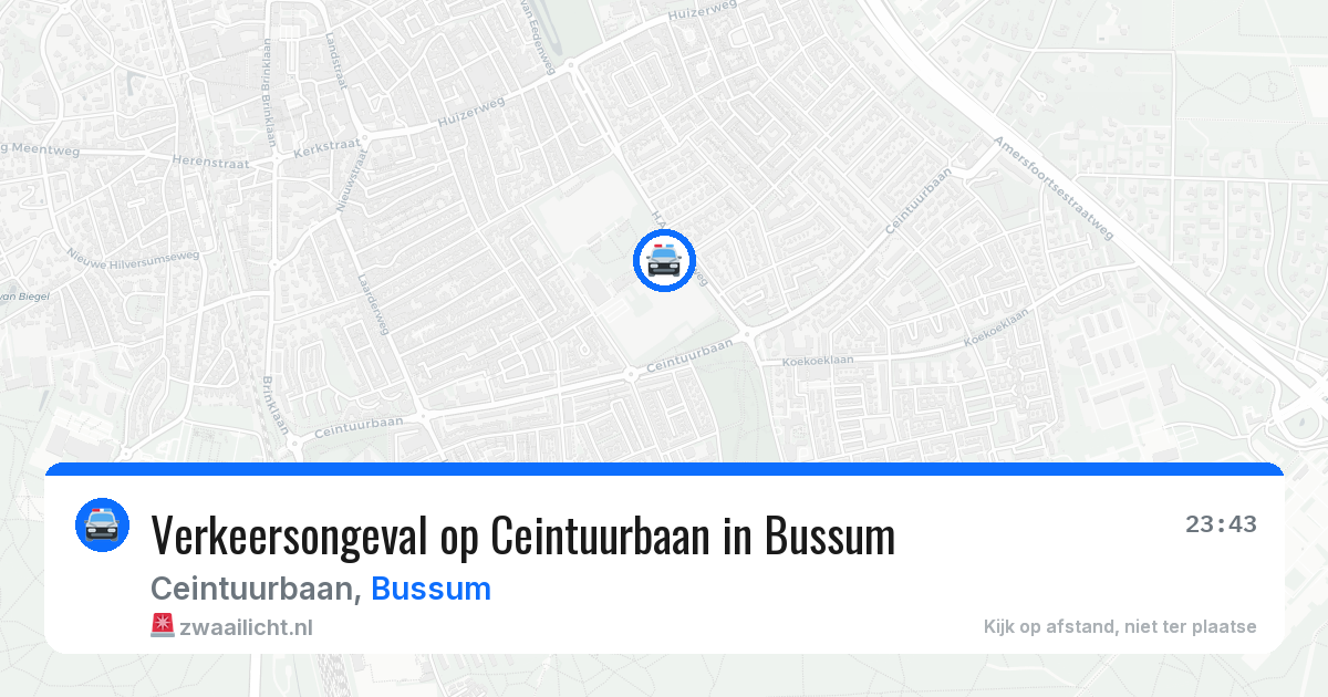 Verkeersongeval op Ceintuurbaan in Bussum — 22 mei 2026