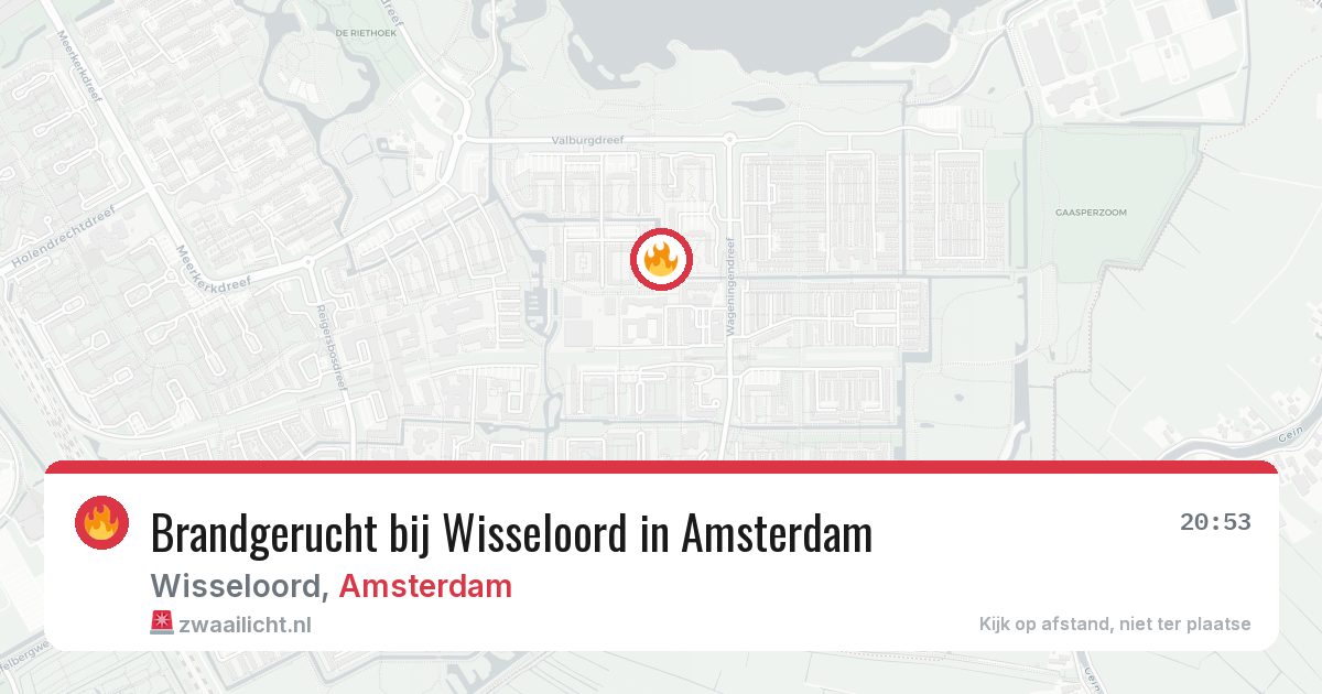 Brandgerucht bij Wisseloord in Amsterdam — 6 mei 2026