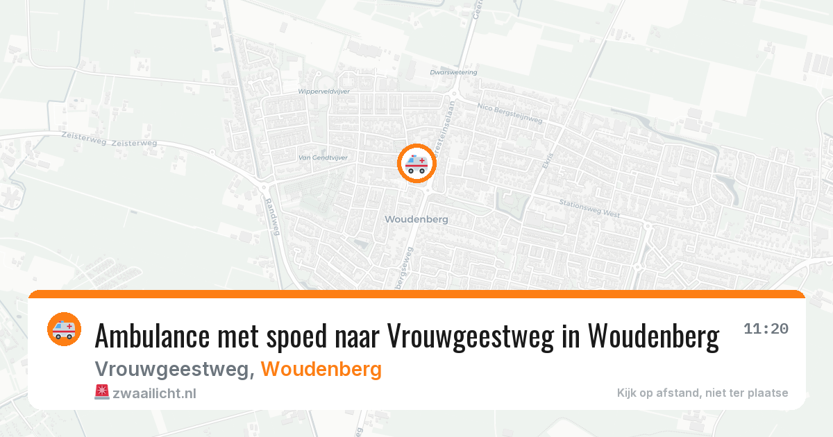 Ambulance met spoed naar Vrouwgeestweg in Woudenberg — 23 mei 2026