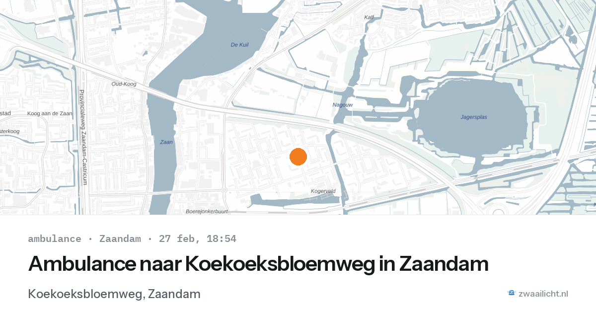 Ambulance naar Koekoeksbloemweg in Zaandam — 27 feb 2026