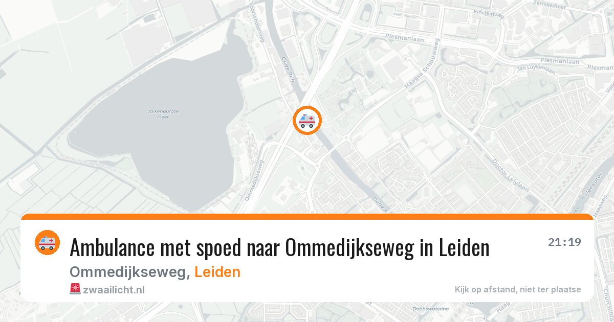 Ambulance met spoed naar Ommedijkseweg in Leiden — 29 mrt 2026
