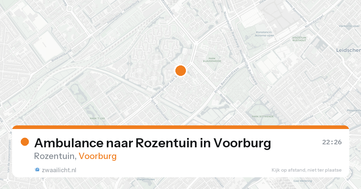 Ambulance naar Rozentuin in Voorburg — 20 aug 2026