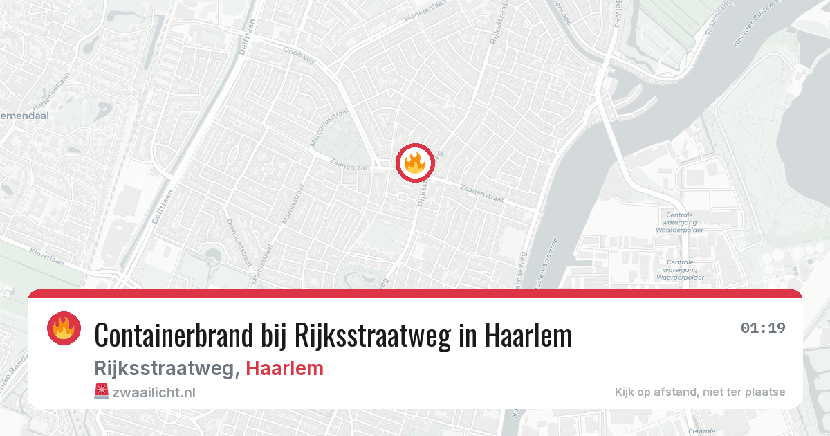 Containerbrand bij Rijksstraatweg in Haarlem — 20 jul 2026