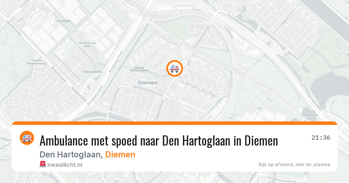Ambulance met spoed naar Den Hartoglaan in Diemen — 27 mei 2026