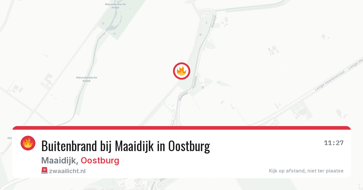 Buitenbrand bij Maaidijk in Oostburg — 2 mei 2026