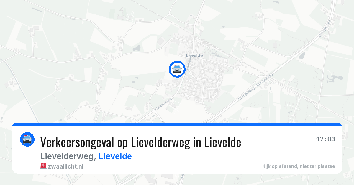 Verkeersongeval op Lievelderweg in Lievelde — 30 mei 2026