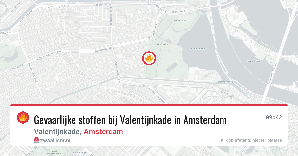 Gevaarlijke stoffen bij Valentijnkade in Amsterdam — 19 jun 2026