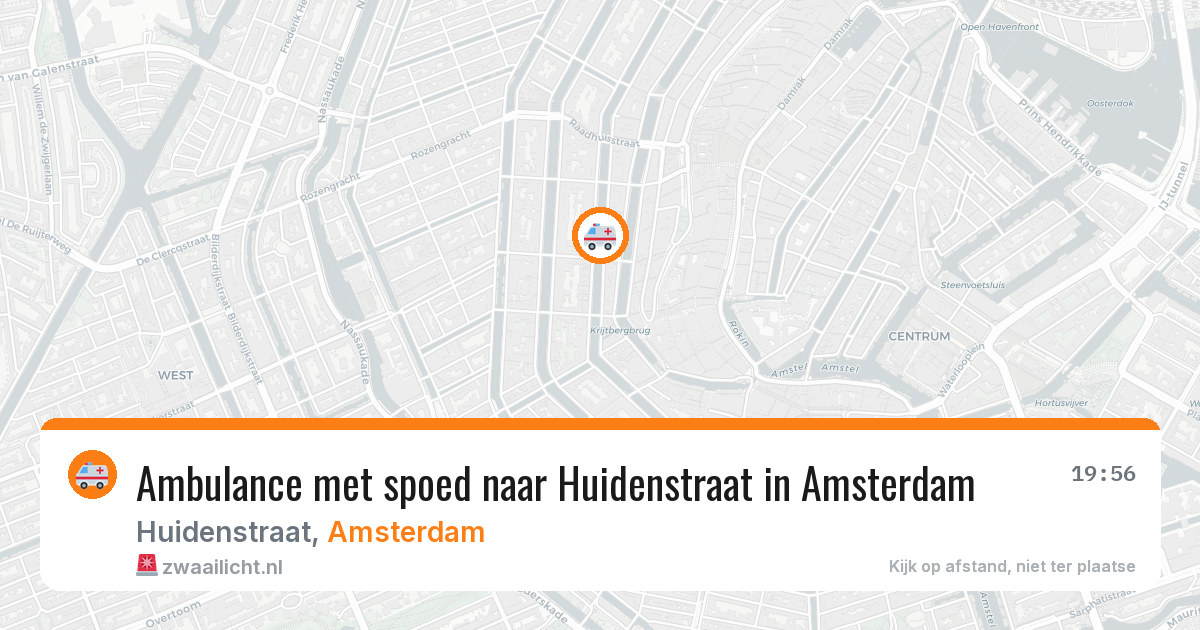 Ambulance met spoed naar Huidenstraat in Amsterdam — 28 mei 2026