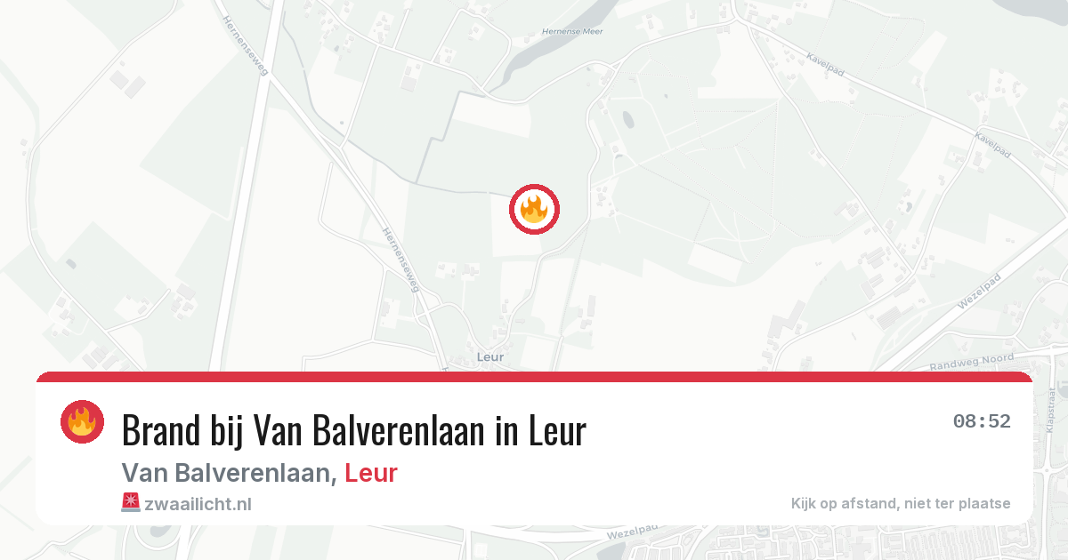 Brand bij Van Balverenlaan in Leur — 28 jun 2026