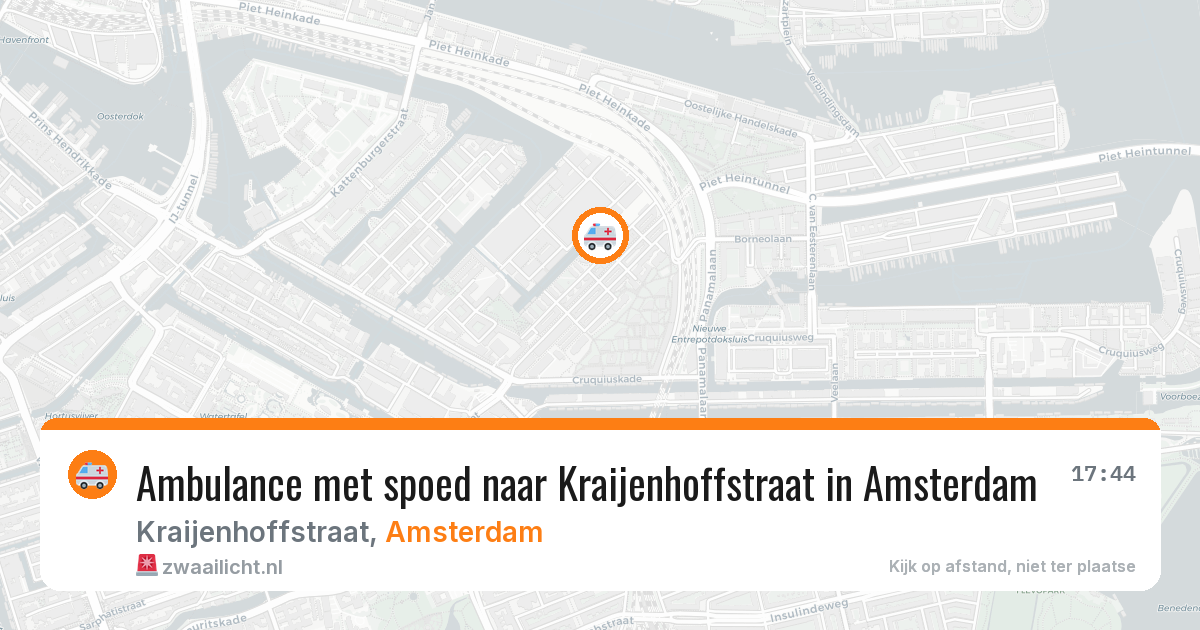 Ambulance met spoed naar Kraijenhoffstraat in Amsterdam — 28 mrt 2026