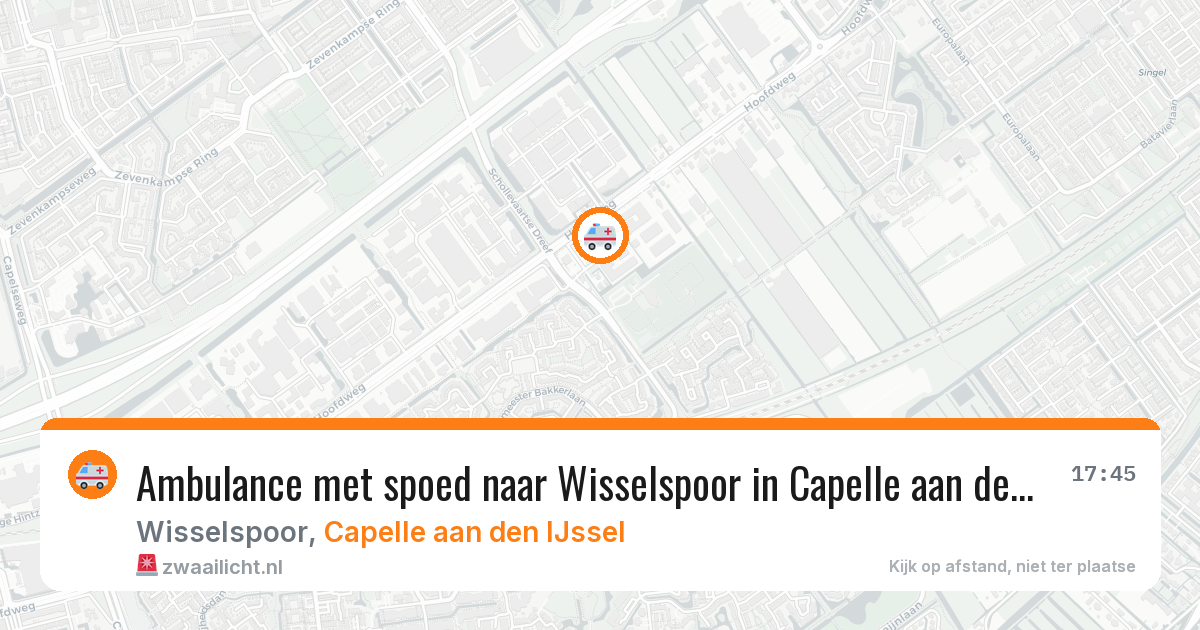 Ambulance met spoed naar Wisselspoor in Capelle aan den IJssel — 1 jul 2026