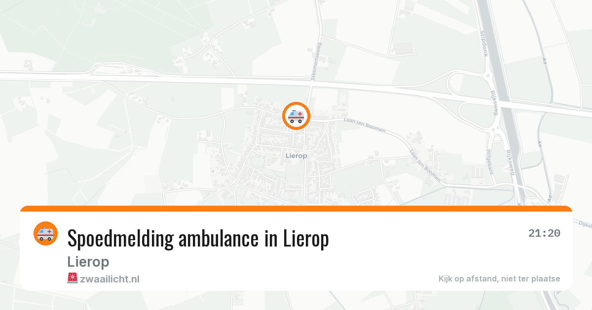 Spoedmelding ambulance in Lierop — 29 mei 2026