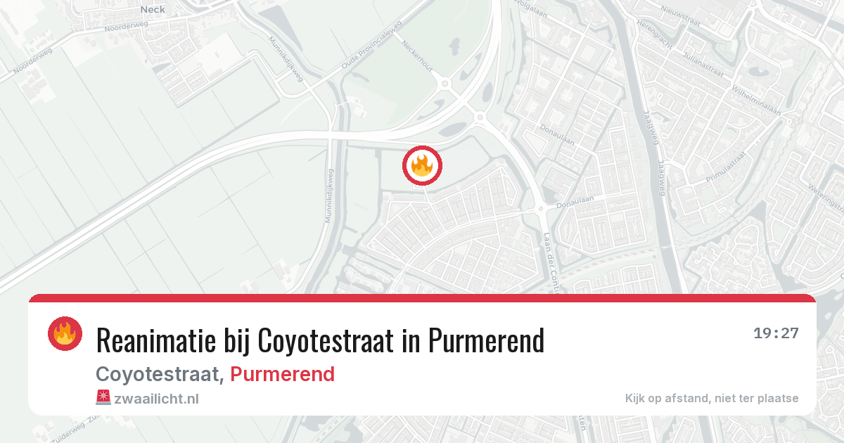 Reanimatie bij Coyotestraat in Purmerend — 1 feb 2026