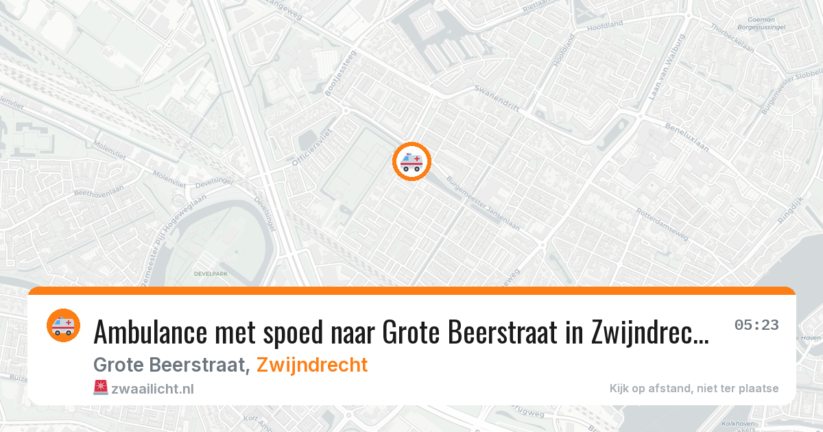 Ambulance met spoed naar Grote Beerstraat in Zwijndrecht — 4 jul 2026