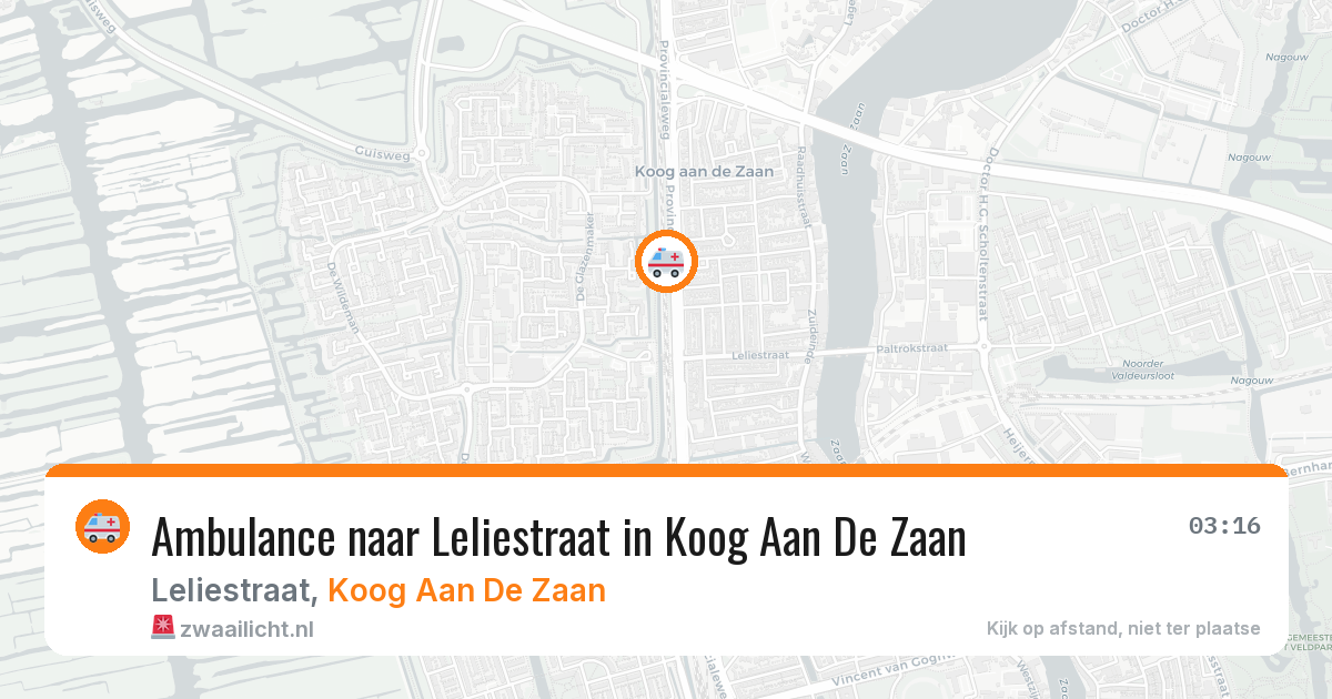 Ambulance naar Leliestraat in Koog Aan De Zaan — 2 aug 2026