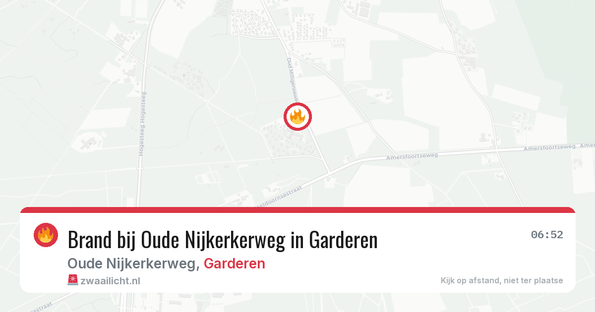 Brand bij Oude Nijkerkerweg in Garderen — 21 jun 2026
