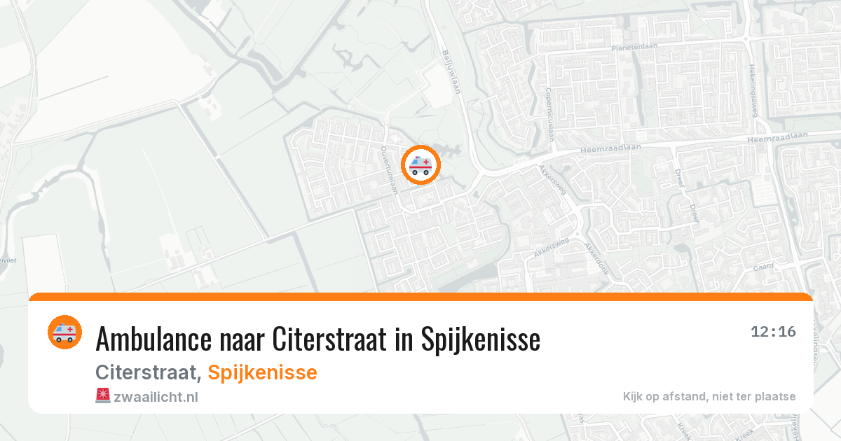 Ambulance naar Citerstraat in Spijkenisse — 14 aug 2026