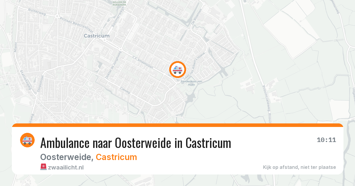 Ambulance naar Oosterweide in Castricum — 30 jul 2026