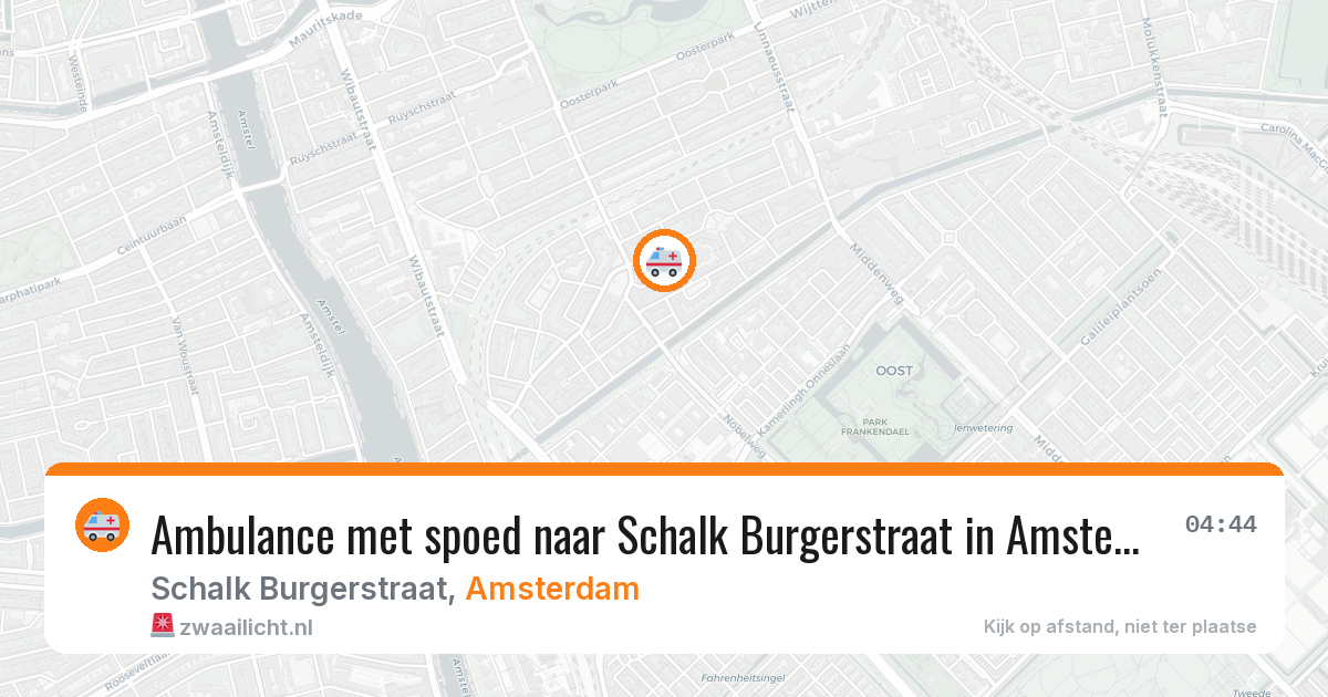 Ambulance met spoed naar Schalk Burgerstraat in Amsterdam — 4 aug 2026