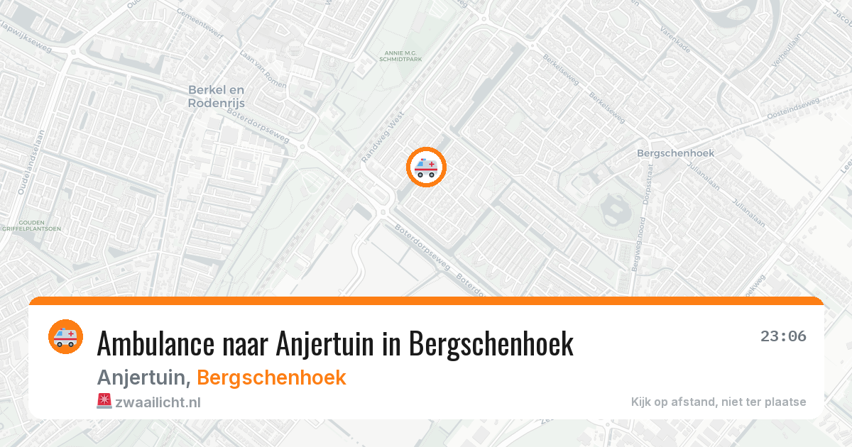 Ambulance naar Anjertuin in Bergschenhoek — 2 aug 2026