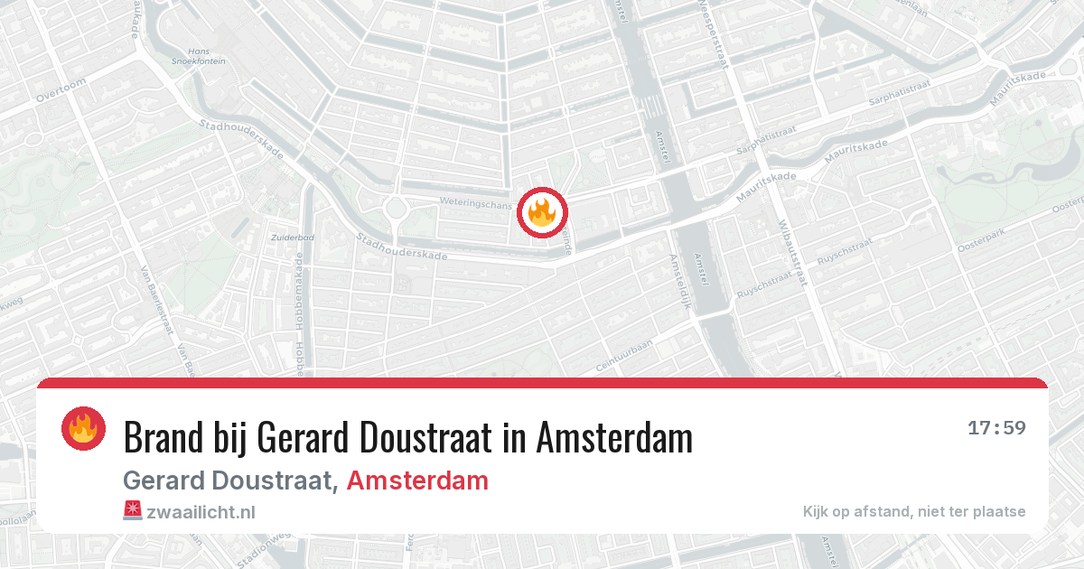 Brand bij Gerard Doustraat in Amsterdam — 8 mei 2026
