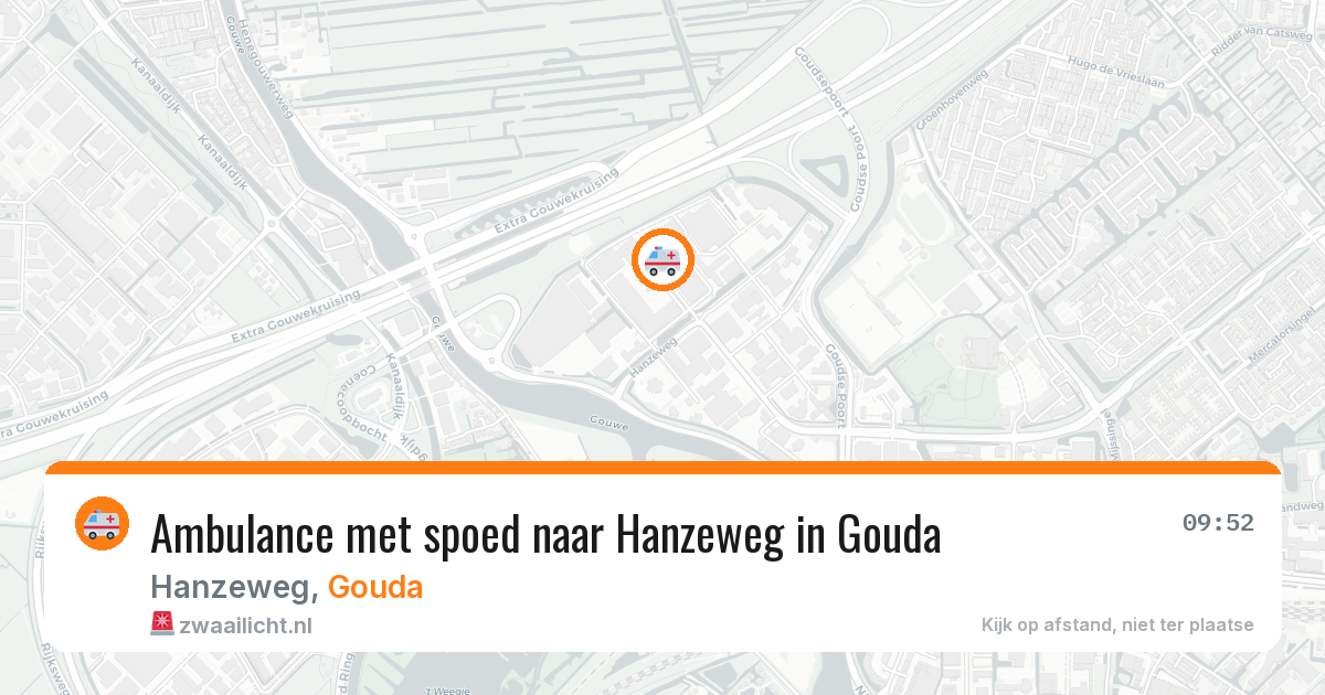 Ambulance met spoed naar Hanzeweg in Gouda — 26 mrt 2026