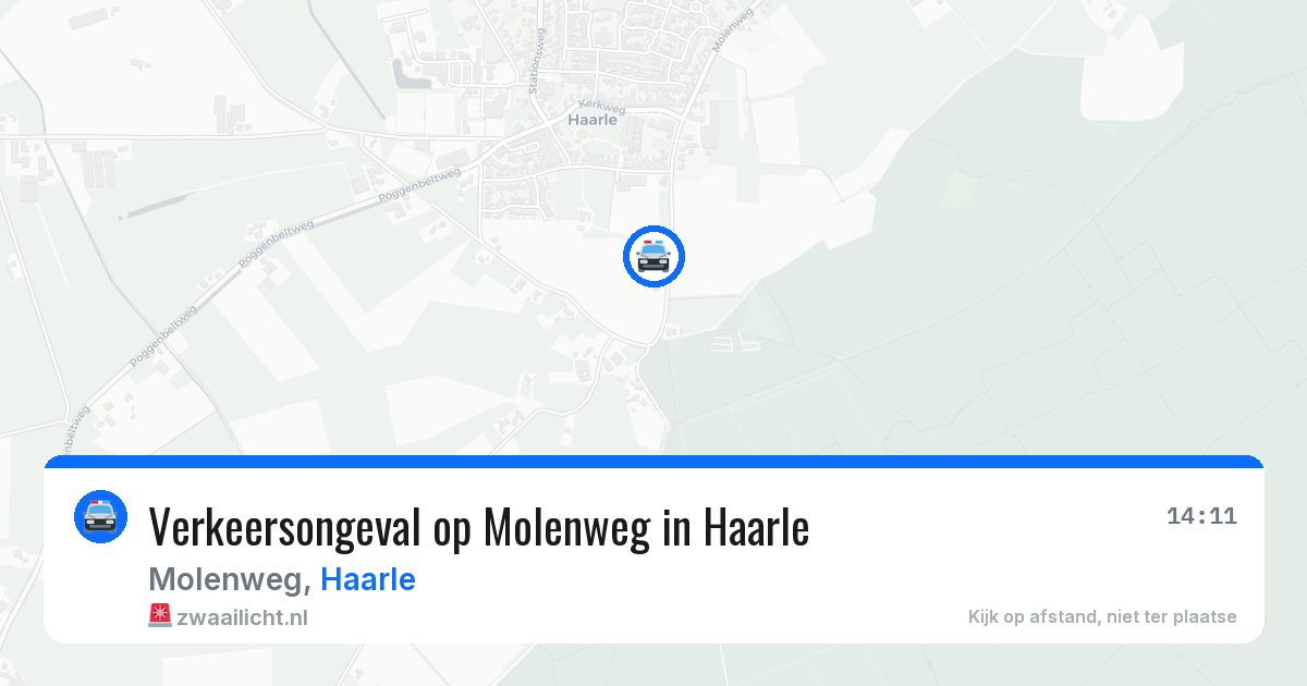 Verkeersongeval op Molenweg in Haarle — 22 jun 2026