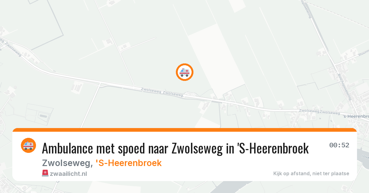 Ambulance met spoed naar Zwolseweg in 'S-Heerenbroek — 14 mrt 2026
