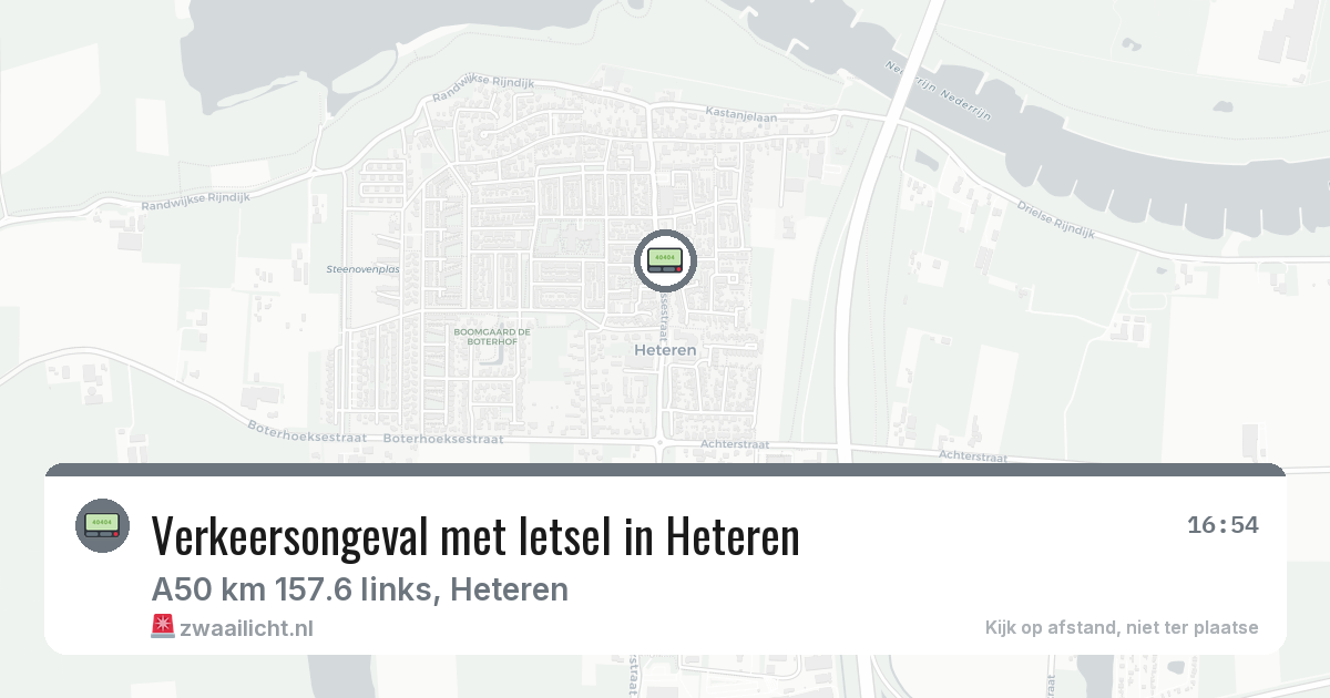 Verkeersongeval met letsel in Heteren — 6 jul 2026