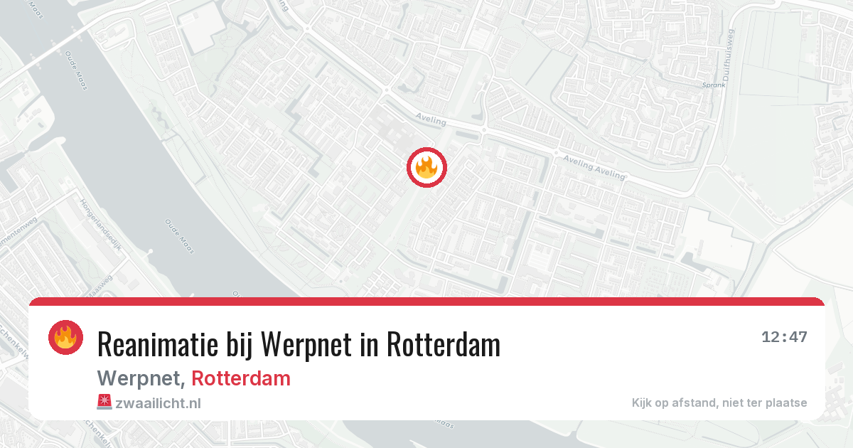 Reanimatie bij Werpnet in Rotterdam — 1 jul 2026