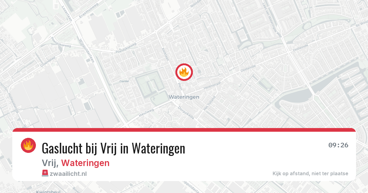 Gaslucht bij Vrij in Wateringen — 15 jul 2026