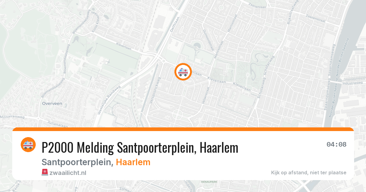 P2000 Melding Santpoorterplein, Haarlem — 22 apr 2026