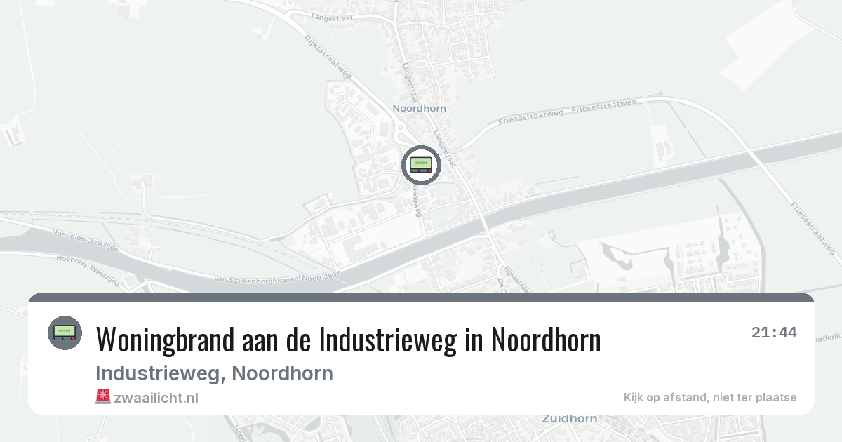 Woningbrand aan de Industrieweg in Noordhorn — 17 feb 2026