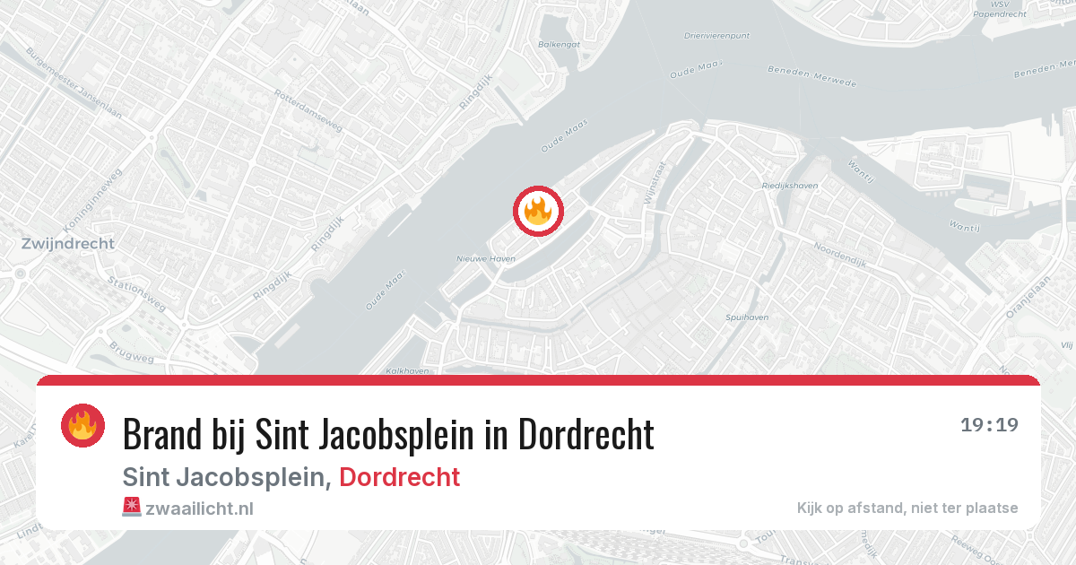 Brand bij Sint Jacobsplein in Dordrecht — 1 aug 2026