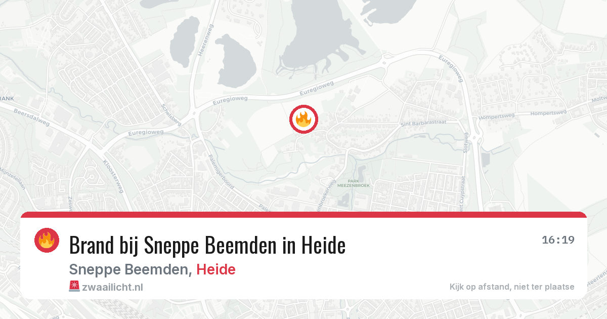 Brand bij Sneppe Beemden in Heide — 1 jul 2026