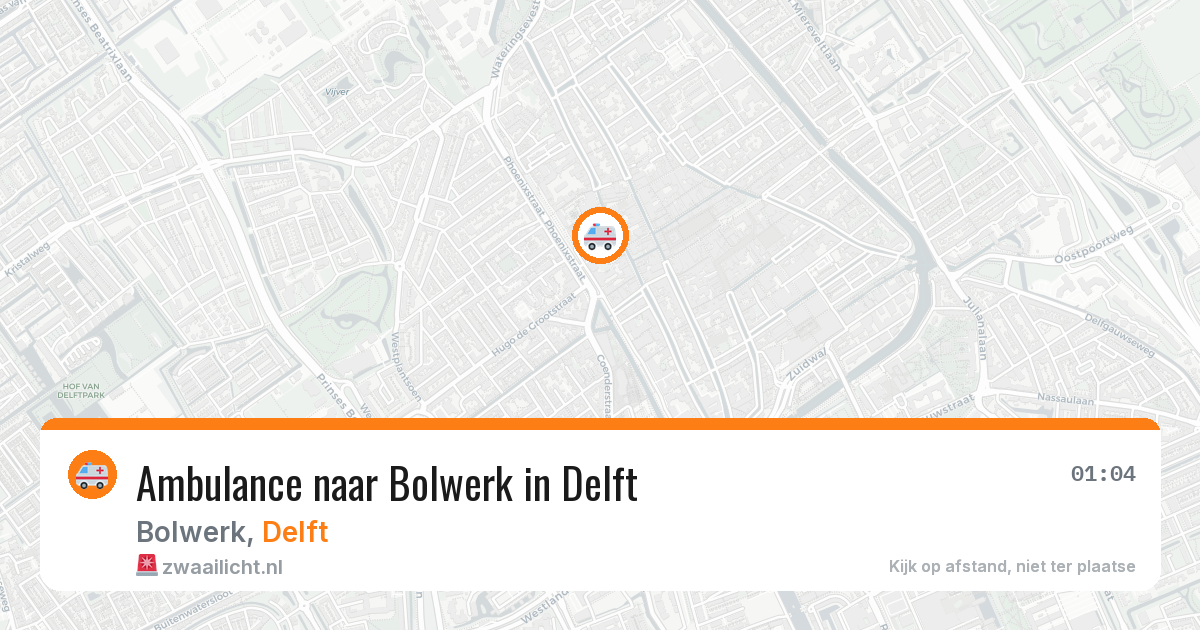 Ambulance naar Bolwerk in Delft — 8 apr 2026