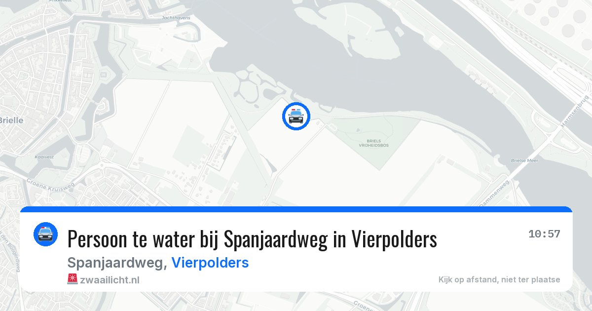 Persoon te water bij Spanjaardweg in Vierpolders — 7 aug 2026