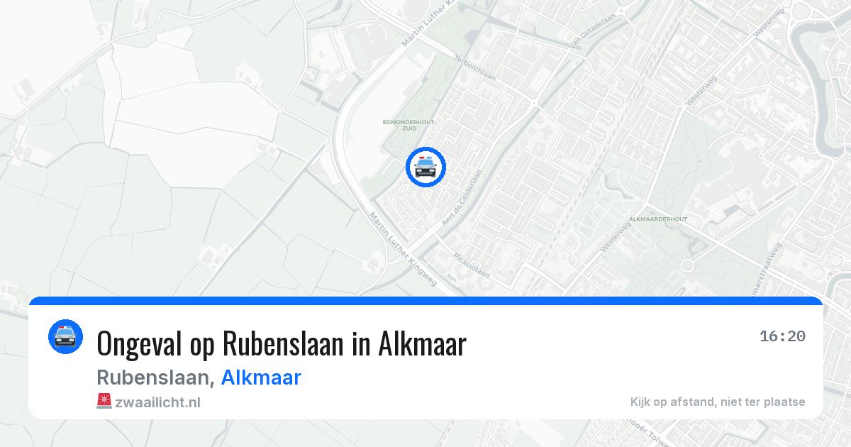 Ongeval op Rubenslaan in Alkmaar — 28 mei 2026