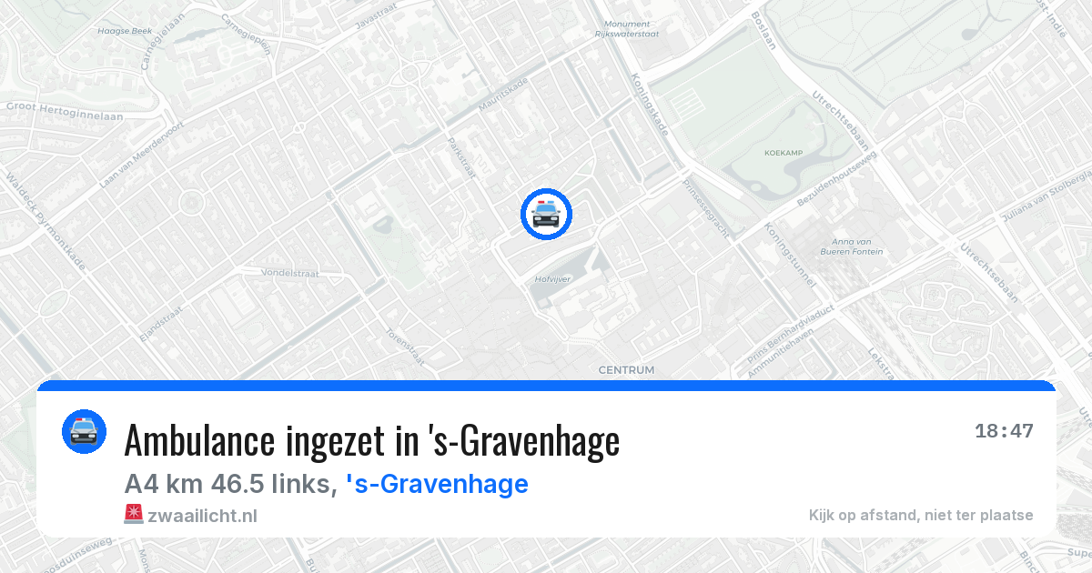 Ambulance ingezet in 's-Gravenhage — 10 jun 2026