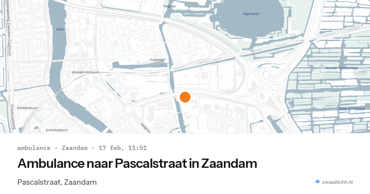 Ambulance naar Pascalstraat in Zaandam — 17 feb 2026
