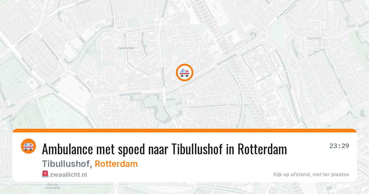Ambulance met spoed naar Tibullushof in Rotterdam — 13 jul 2026