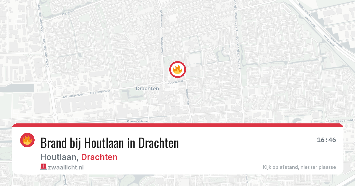 Brand bij Houtlaan in Drachten — 19 jan 2026